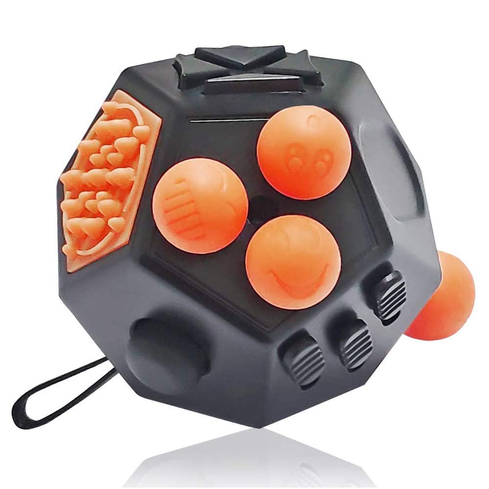 フィジェットキューブ 12面 fidget cube ストレス解消 グッズ 手遊び 減圧 おもちゃ ふぃじぇっとキューブ ボタン 握る 暇つぶし ストレス発散 おもしろグッズ 大人 子供 (A1)