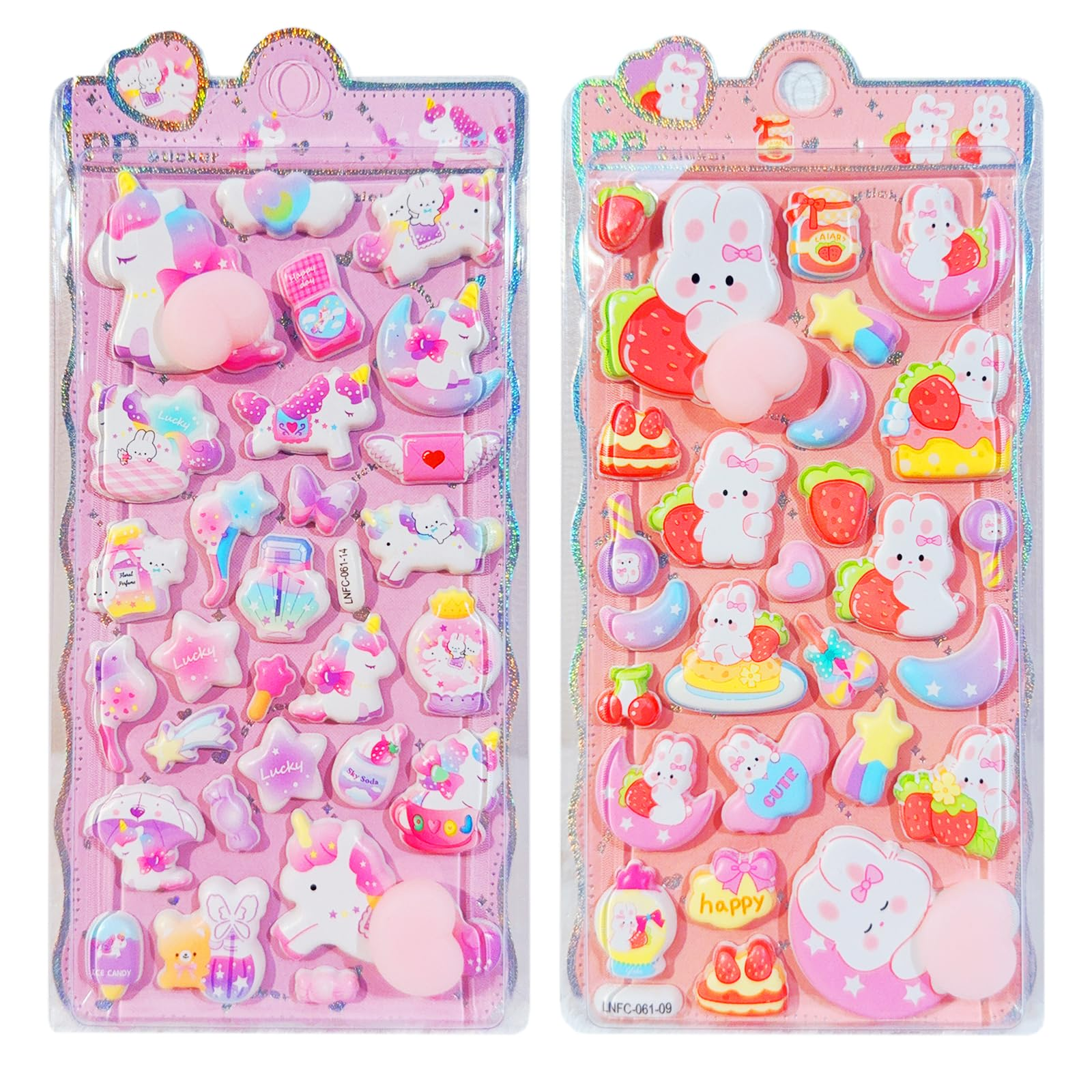 おしりぷにぷにシール 2枚セット ぷくぷく キャラクター スクイーズ 3D 動物 キット 低反発おも かわいい マシュマロ ふわふわ もちもち もっちりスクイーズ ステッカー シール帳 デコレーション 貼り付け可能 手帳 – D 01