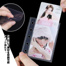 【Smato】シール帳 台紙 M5 リフィル 10枚 セット 女の子 透明 台紙 シンプル 小学生 バインダー クリア ブック 手帳 （女の子向け）