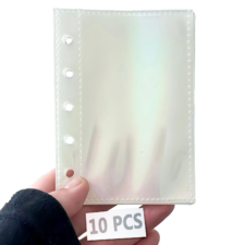 【Smato】シール帳 台紙 M5 リフィル 10枚 セット 女の子 透明 台紙 シンプル 小学生 バインダー クリア ブック 手帳 （女の子向け）