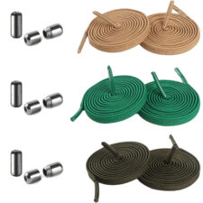 [Smato] 靴紐 フラット クツグッズ シューレース 結ばない 平紐 100cm 6本 ストッパー ほどけない 黒 紫 緑 3色セット 伸びる 留め具 むすばない ほどけにくい スニーカー