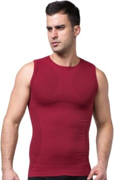 加圧シャツ メンズ 猫背矯正 スポーツ インナー 加圧インナー 背筋 姿勢矯正 背筋サポート お腹 引き締め 補正下着 グッズ タンクトップ 丸襟 ノースリーブ 加圧トレーニング