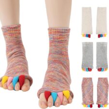 足指全開セラピーソックス 【3足セット】 スリーピングソックス 足指セラピー 5本指 ルームソックス 靴下 男女兼用