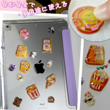 Smato 3dシール ウォーターシール 可愛い 水入り キャラクター 食べ物 飲み物 パン 立体 かわいい キラキラな スタンプ ラブブ かわ スクラップブック用 貼り付け可能 手帳用 diy用 大人の図鑑 スマホ SNSで話題 携帯電話飾り用 女の子 ギフト ステッカー