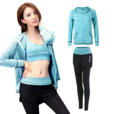 [Smato] スポーツウェア レディース 上下セット ショートパンツ付き マルチポケット 速乾 伸縮 運動着 ボルダリング 可愛い トレーニング ジム ヨガ フィットネス ランニング