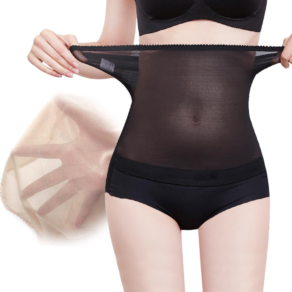 [Smato] 腹巻き 薄手 コルセット 補正下着 レディース ハイウエストシェイパー 薄型 夏用 短い 着圧 ストレッチ シルク混 ウエストを引き締める ボディシェイプ 通気性 伸縮 女性