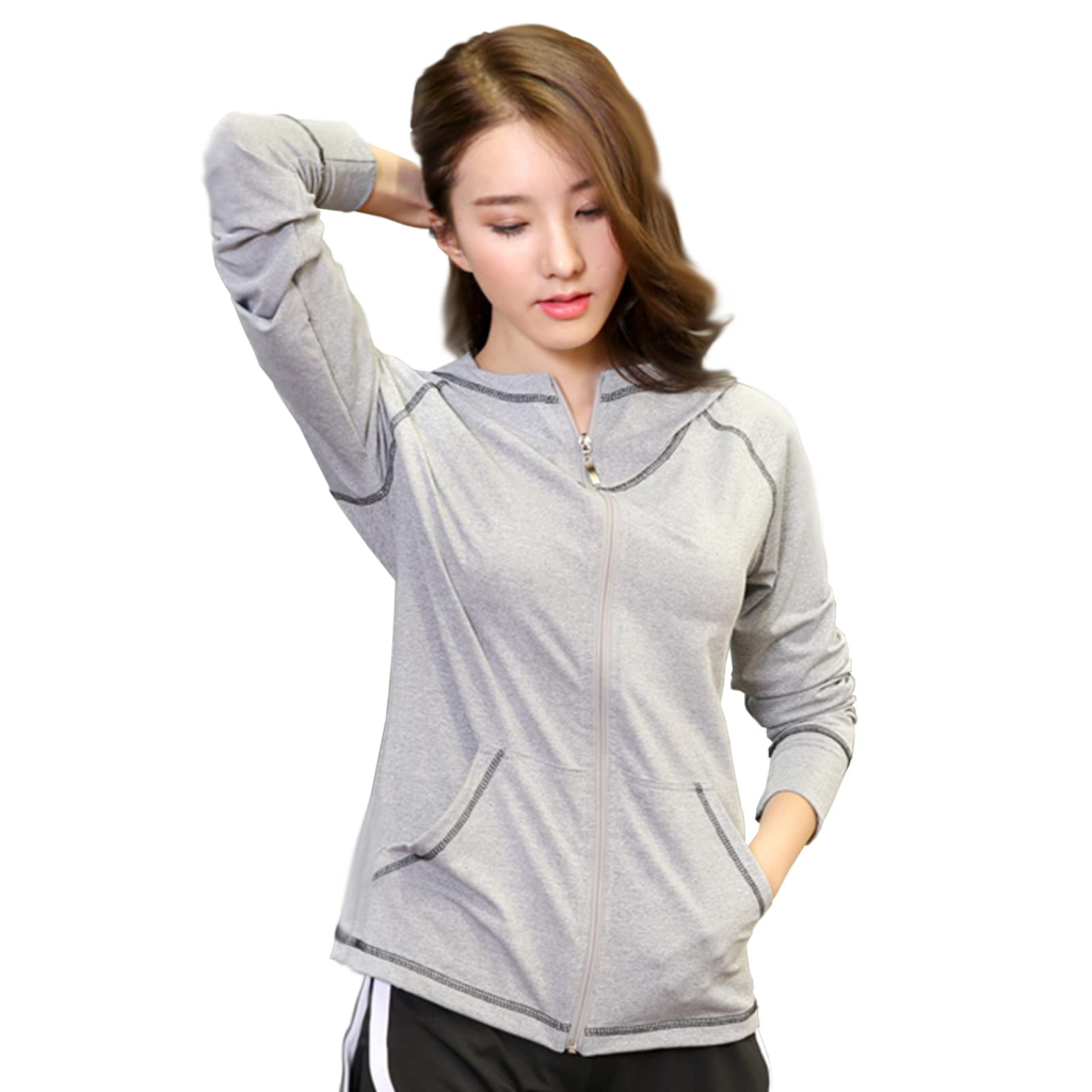 [Smato] ヨガウェア パーカー スポーツウェア レディース トップス ジャージ 上下セット スウェット フィットネス 薄手 カジュアル