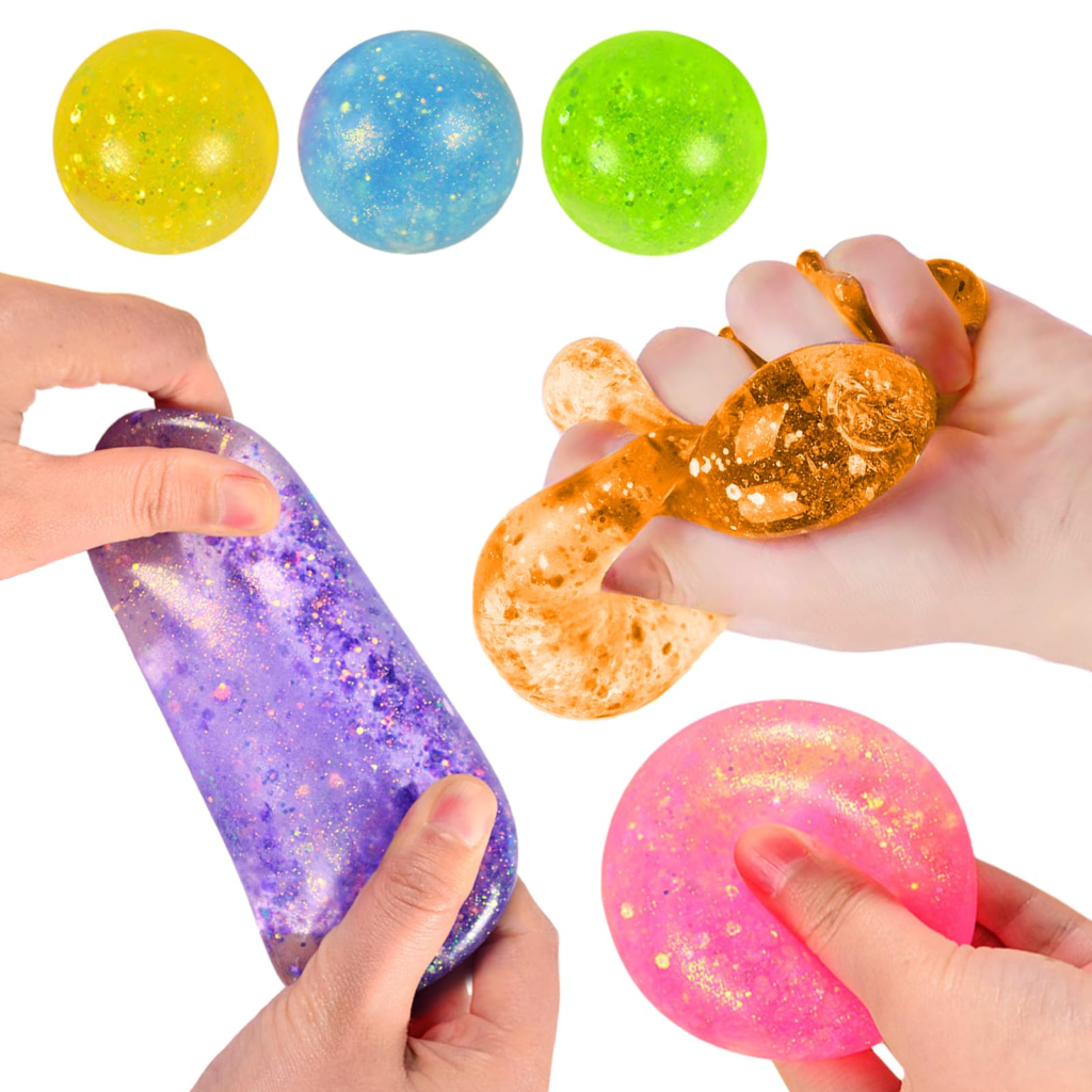 スクイーズボール 水飴 [3個] タバスクイーズストレスおもちゃ 可愛い 面白い スクイーズボール ストレス解消 暇つぶし 軽減 不安減圧グッズ 柔らかい 弾性 触感良い 握るおもちゃ 感覚子供 大人兼用 (3 色ランダム)
