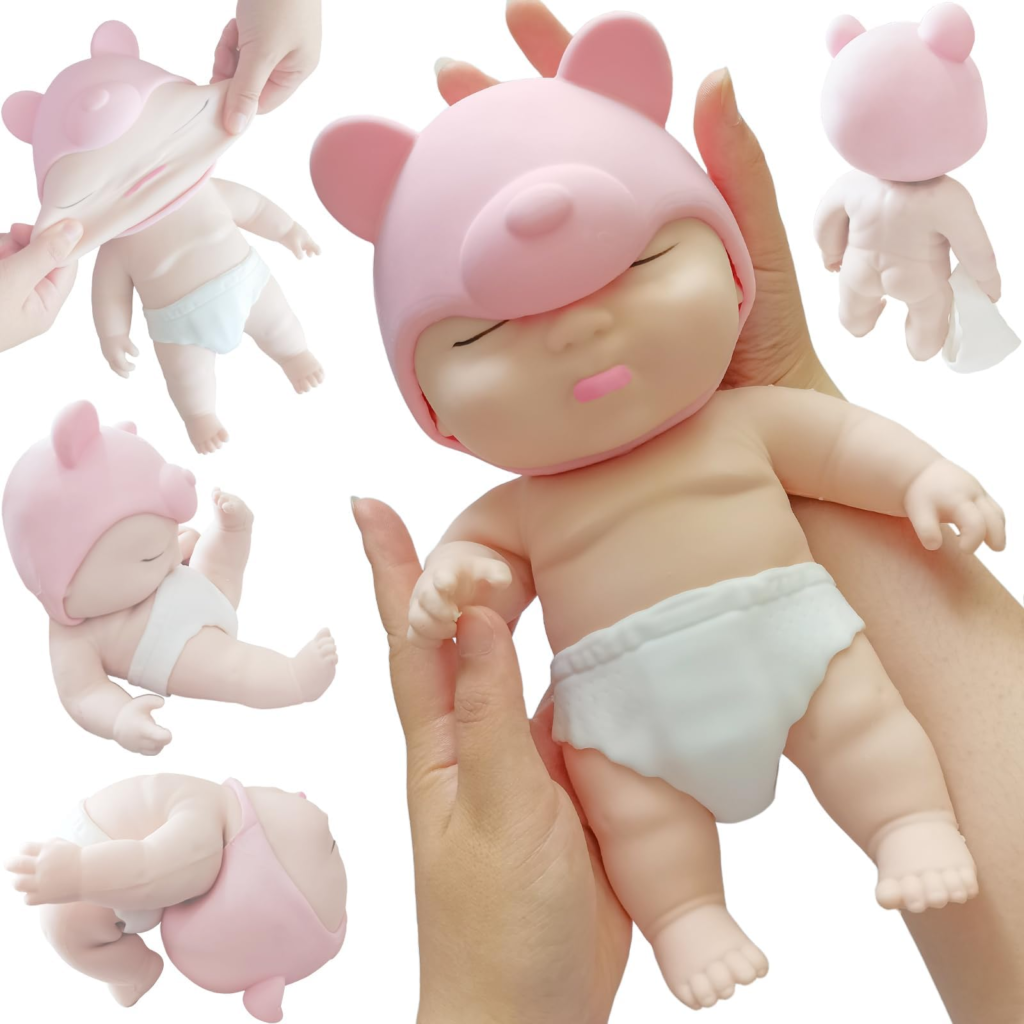 アグリーベイビーズ big スクイーズ 赤ちゃん ビッグ クリスマス 大きいサイズ 可愛い 玩具 ストレス解消 人形 おもちゃ 子供 グッズ （パンツ、帽子、3つの色の中からランダムに1つがプレゼントされます。）（BIG赤ちゃん）