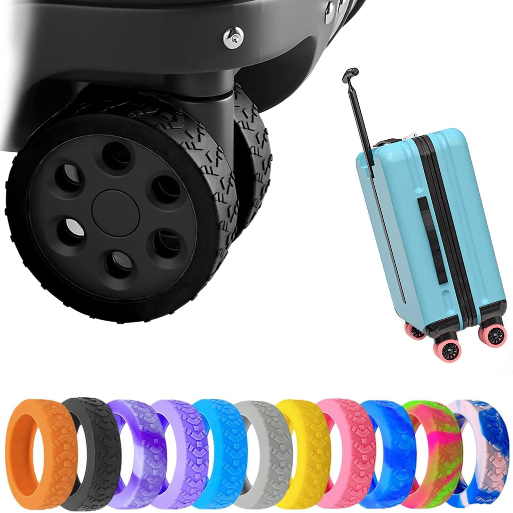 8個セット キャスターカバー スーツケース タイヤカバー ホイールカバー キャリーバッグホイールカバー 静音 キズ防止 汚れ 転がり防止 荷物保護 騒音低減 シリコン製 地面保護 荷物ホイール タイヤ用ソックス 旅行用 車輪保護用