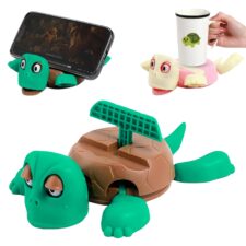 カメのコップマット スマホホルダー 【2個入り】3Dプリント 動くカメコースター 表情変化するオープンアイドタートルティーカップホルダー 耐熱/滑り止め/傷防止 誕生日プレゼント対応