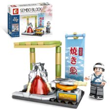 たこ焼き シリーズ ブロック キット 64ピース 組み立て ダイヤブロック 有名ブロック互換品 和風町並み 立体 知育玩具 おもちゃ 積み木 ニューブロック 男の子 女の子 6歳 プレゼント 子供 贈り物 ギフト 誕生日 クリスマス プレゼント [並行輸入品]
