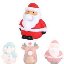 クリスマス スクイーズ のびる 玩具 セット ストレス解消 グッズ おもちゃ 景品 発散 減圧 殴る 握る 低反発 おもしろ プレゼント子供 顔表情 キラキラ 可愛い ラメパウダー 子供 14個をランダムに出荷