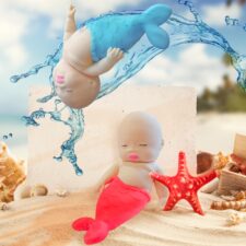 アグリーベイビーズ 服 17cm【1個+イエロー】 赤ちゃん スクイーズ 人魚の尾 人形 おもちゃ 軽砂 可愛い 玩具 オフィスの減圧 柔らかい 弾性 触感いい 子供 大人兼用