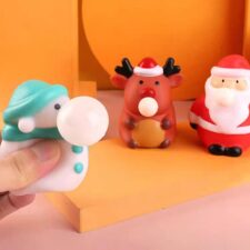 クリスマス スクイーズ のびる 玩具 セット ストレス解消 グッズ おもちゃ 景品 発散 減圧 殴る 握る 低反発 おもしろ プレゼント子供 顔表情 キラキラ 可愛い ラメパウダー 子供 14個をランダムに出荷