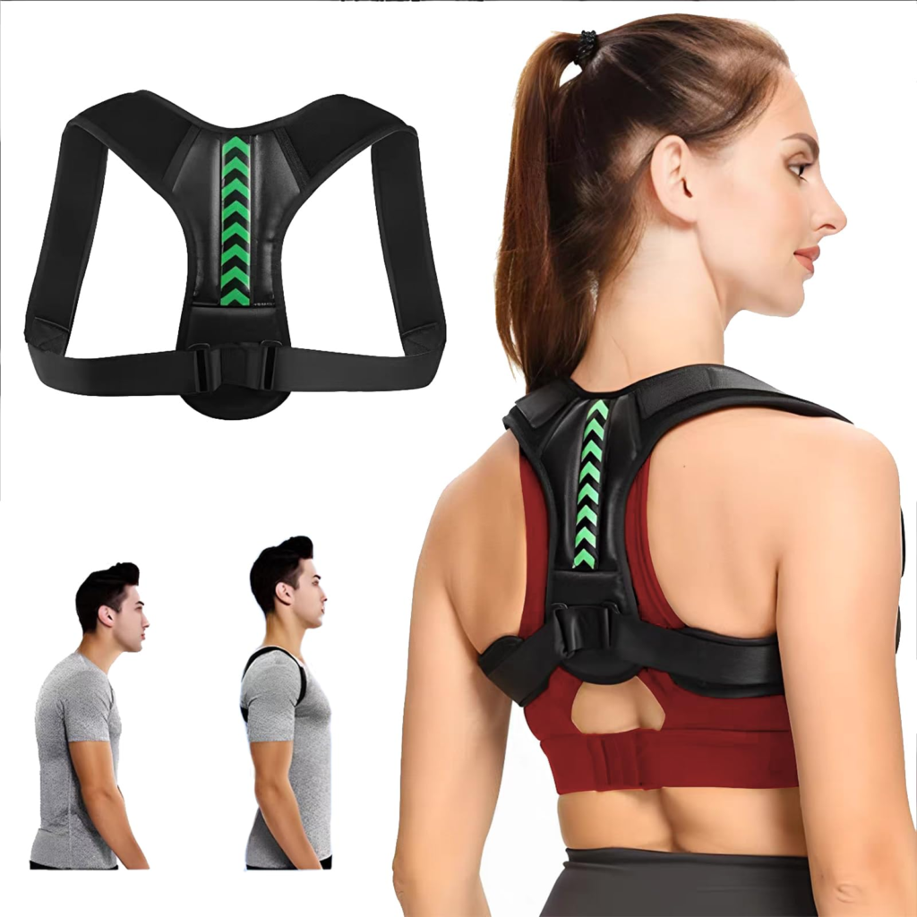 Smato 姿勢サポーター 猫背ベルト 背筋 男女兼用 日常使用 背中 背骨 脊椎 サポーター 調整可能 大きいサイズ