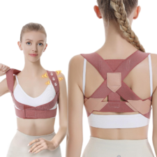 Smato 姿勢サポーター 猫背ベルト 女性用 背筋 背中 ベルト 調節可能 伸縮性 脱着簡単