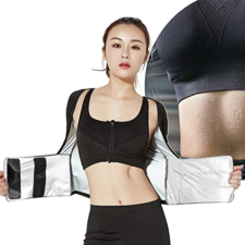 [Smato] サウナスーツ レディース パンツ 半袖 二の腕シェイパー ボディシェイパー 上着のみ 長袖 大きいサイズ 夏用 運動用 洗濯可 トレーニング 高発汗フィットネスウェア