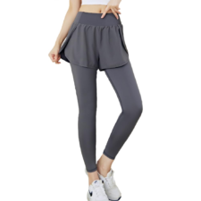 スポーツレギンス スカート付きレギンス 冷感 スマホポケット付き 9分丈 ヨガ ランニング トレーニング フィットネス ジョギング ゴルフ ウォーキング マラソン 吸汗速乾 ルーム部屋着 レディース