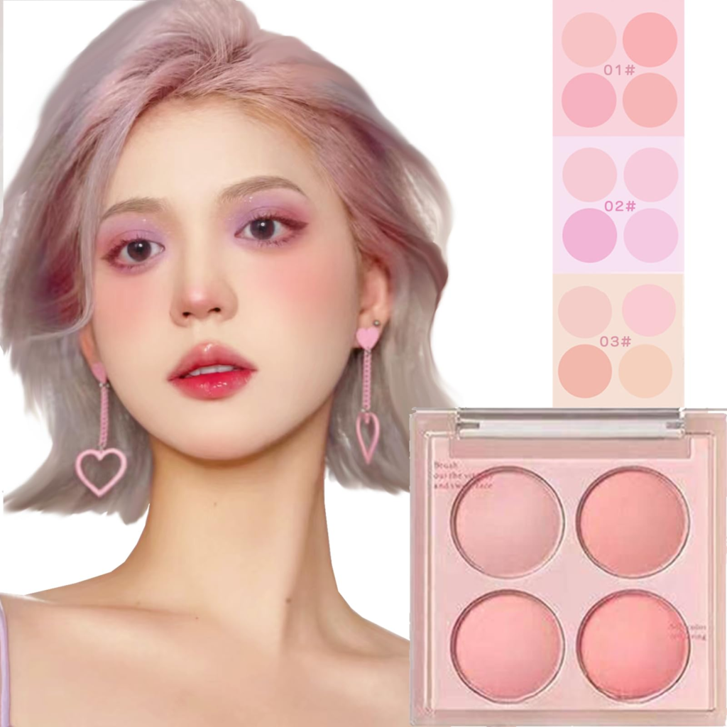 Smato チーク アイシャドウ ブルベ 水彩 ハイライト ブレンディングムード uv マットチーク 青みピンク 色移りしない オレンジ 紫 ラベンダー