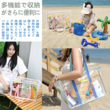 [Smato] プールバッグ トートバッグ プールバック【1個】 大人 防水 レディース 大容量 仕切り 透明 スイミングバッグ 手提げ 人気 夏 サウナ ビーチ ジム 銭湯 バッグ [並行輸入品]