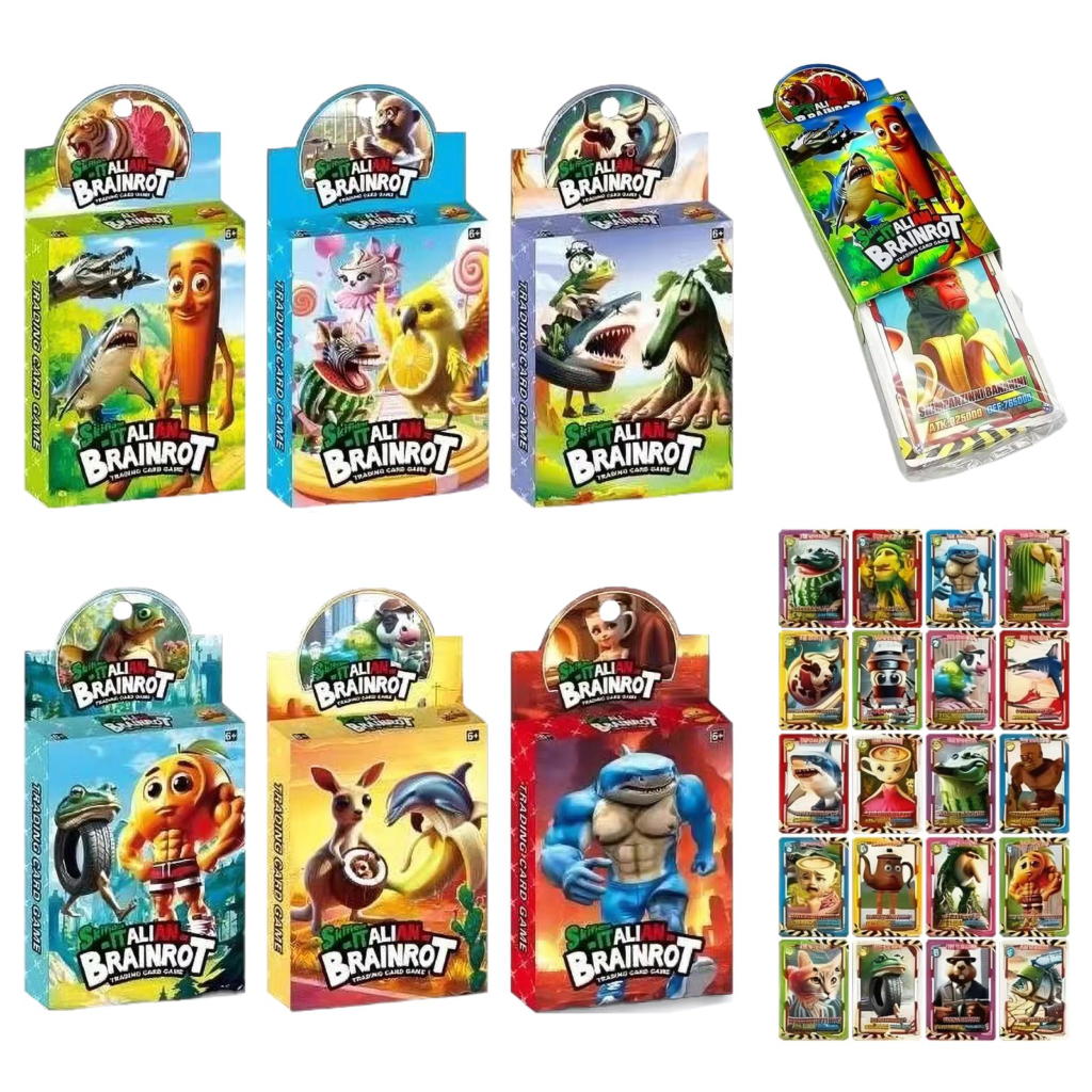 イタリアンブレインロット カードゲーム Italian brainrot トレーディング 収納 記念 グッズ おもちゃ ブラインドボックス キャラクター 子供 大人 (カード24枚)
