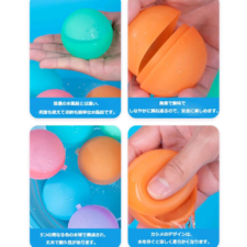 水風船 繰り返し使える 割れない シリコン 60mm 5個 水遊び プール お風呂 おもちゃ 何度も使える 再利用 スプラッシュ ウォーター ボール 玩具 グッズ 大量