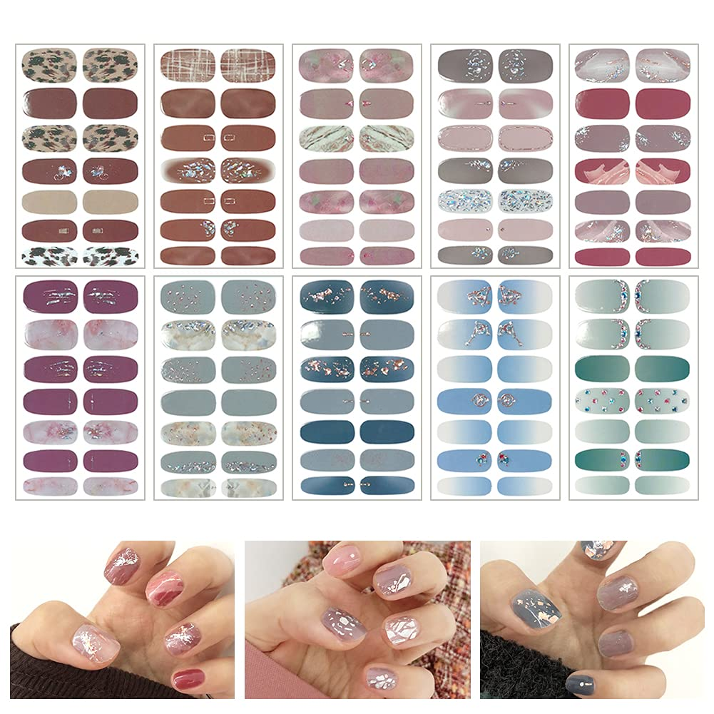 ネイルシール 手 10枚 セット 3d シンプル 貼るだけ インココ 花 桜 雪 和柄 秋 ゴールド ハロウィン キッズ