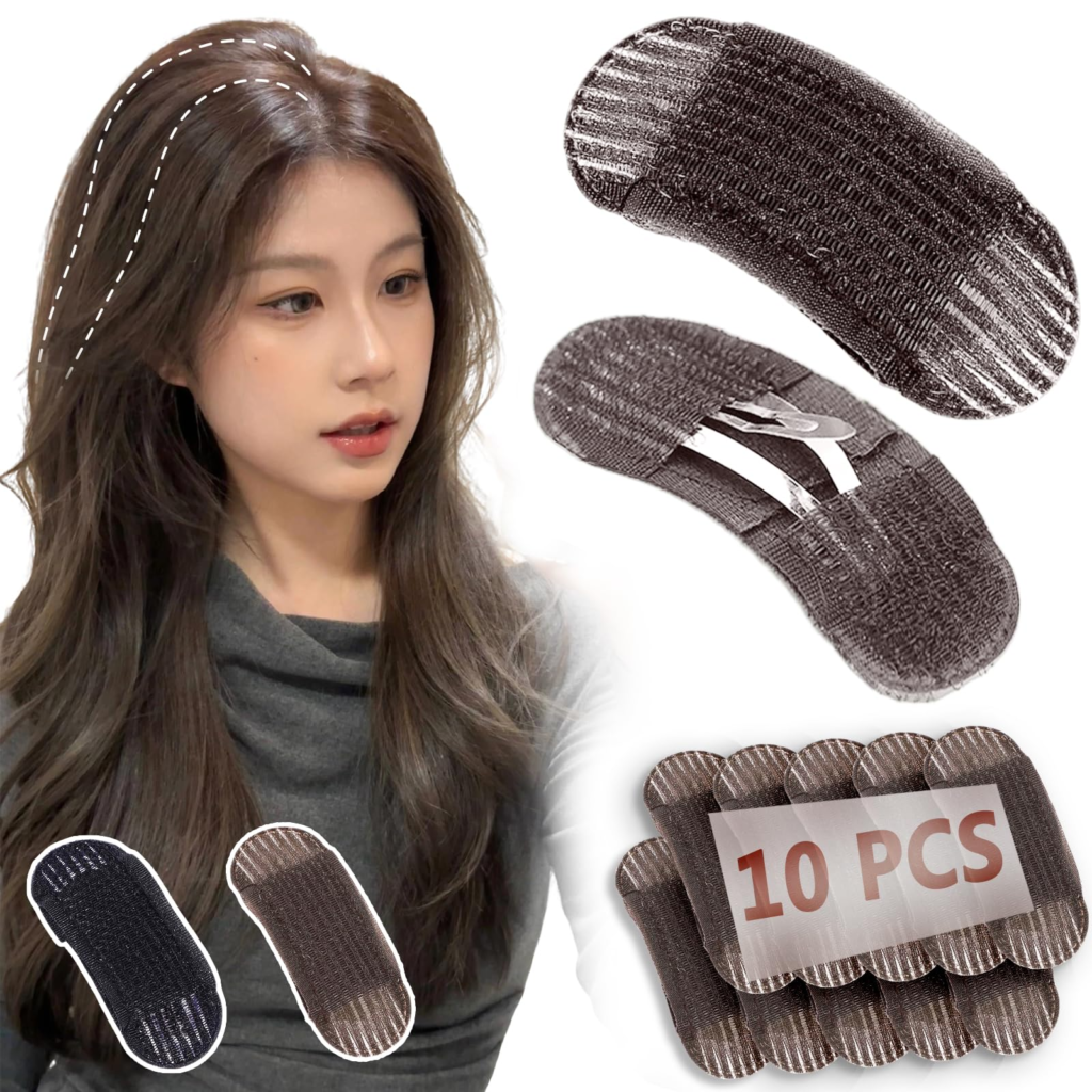 Smato 盛り髪クッション 10ピース 盛り髪ベース ヘアクリップ 髪型 固定スポンジ 薄型 ボリュームピン 毛たぼ DIY 手芸用 ウエディング キャラクターパーティーグッズ