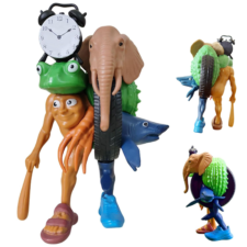 イタリアン ブレインロット フィギュア コミック風 高さ18cm トゥントゥントゥンサフール ブレインロッド 子供用 DIY手芸用 キャラクター デコレーション おもちゃ 人形 キッズ 装飾 置物 誕生日プレゼント 贈り物 コレクタードール トララレロトラララ