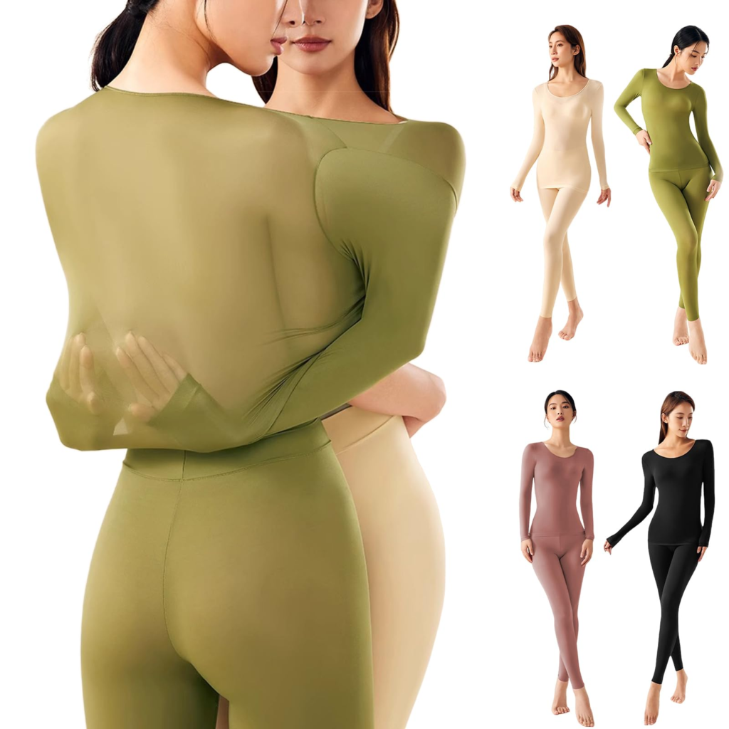 Smato] あったかインナー 上下セット 静電気防止 極薄 防寒コンプレッションインナー 肌に優しい 暖かい スノーボード アウトドア スポーツ ランニング 登山 自転車 バイク アンダーウェア スキーウェア マタニティ 妊婦 秋 春 冬 レディース