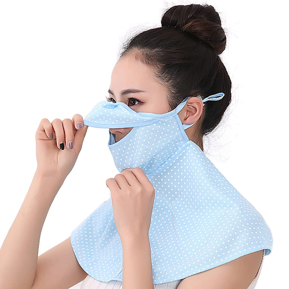 [Smato] フェイスカバー UV 日焼け止め フェイス マスク フェイス ガード ネックカバー 紫外線カット 花粉 スポーツ ウェア レディース
