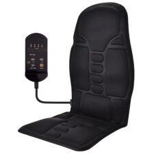 Smato シートマッサージャー 3モード切替 振動式 (全身 背中 腰 肩 もも) 軽量1.4 kg オフィス 在宅ワーク 車 ヒーター機能搭載 (ブラック C01)